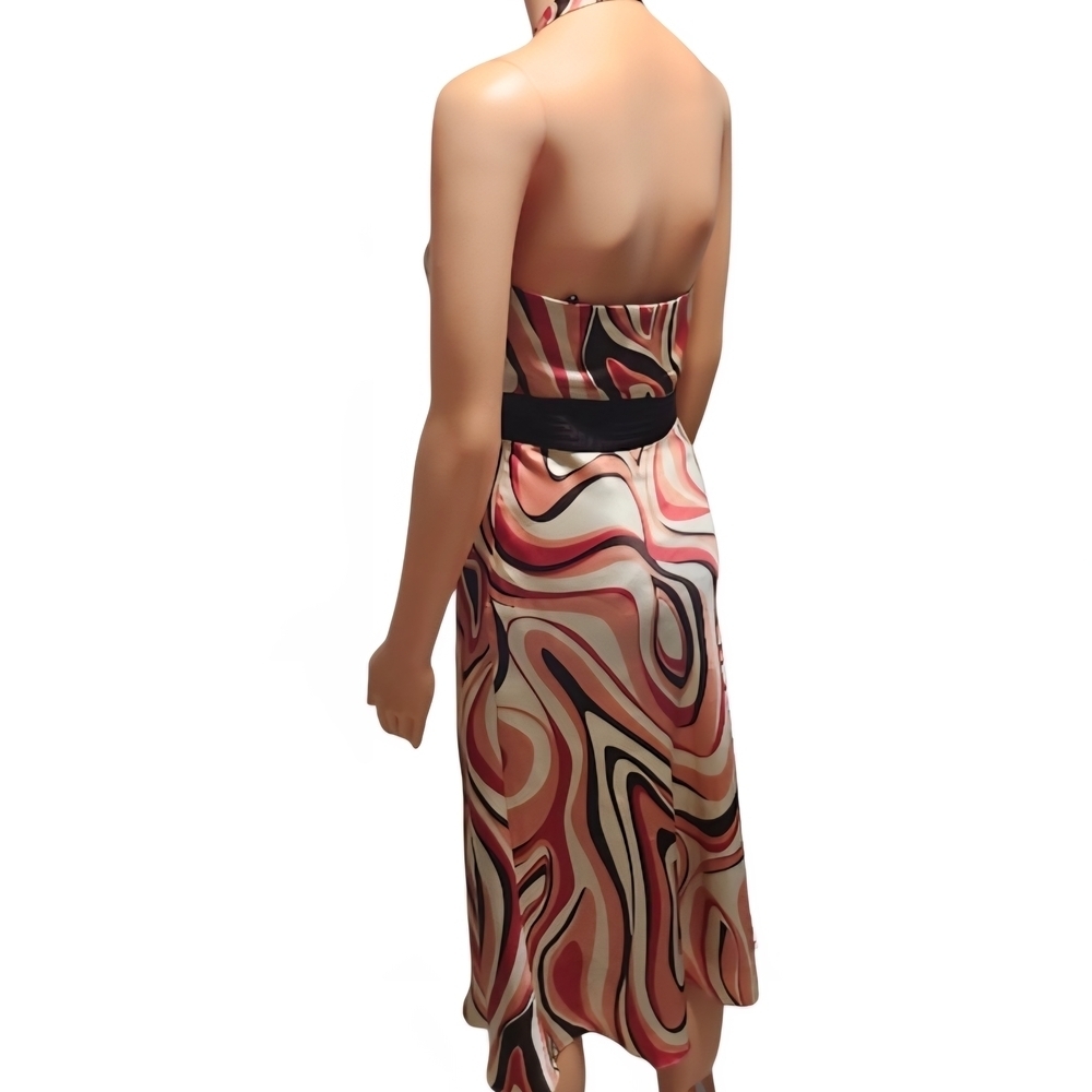 Laundry By Shelli Segal Dark Brown Silk Dress - Picture 7 of 8